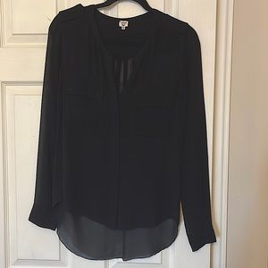 Wilfred 100% silk black top